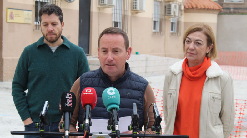 Comparecencia del concejal de Obras, la alcaldesa de Jumilla y el director de la obra